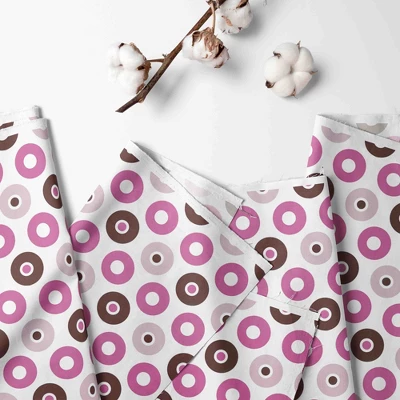 Bacati - Mod Dots Pink Fuschia Beige Chocolate 100 Percent Cotton Universal Baby US Standard Crib Or Toddler Bed Fitted Sheet 1 Bacati - Mod Dots Pink Fuschia Beige Chocolate 100 Percent Cotton Universal Baby US Standard Crib Or Toddler Bed Fitted Sheet