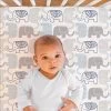 The Peanutshell Fitted Crib Sheet For Baby Boys' - Navy And Gray Jungle Elephant