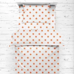 Bacati - Stars Orange Muslin 4pc Toddler Bedding Set -Nursery Nest Deals Store GUEST 52dde81d c511 4877 b501 a6f20ca90e51