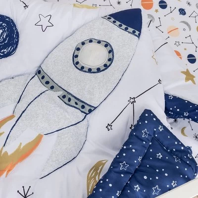 Sammy & Lou Cosmic Rocket Crib Bedding Set - 4pc 6 Sammy & Lou Cosmic Rocket Crib Bedding Set - 4pc - Image 6
