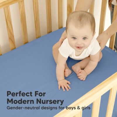 KeaBabies Waterproof Crib Sheets For Boys, Girls, 2pk Baby Fitted Crib Sheet, Waterproof Crib Mattress Protector Sheets 8 KeaBabies Waterproof Crib Sheets For Boys, Girls, 2pk Baby Fitted Crib Sheet, Waterproof Crib Mattress Protector Sheets - Image 8