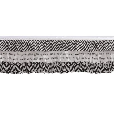 Bacati - Love Aztec Print Black Turquoise 3 Pc Crib Bedding Set 5 Bacati - Love Aztec Print Black Turquoise 3 Pc Crib Bedding Set - Image 5