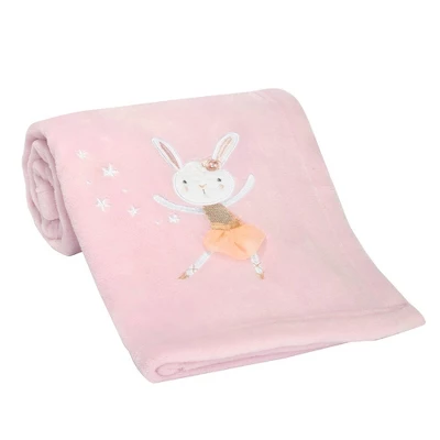 Bedtime Originals Tiny Dancer Fleece Baby Blanket - Pink 3 Bedtime Originals Tiny Dancer Fleece Baby Blanket - Pink - Image 3