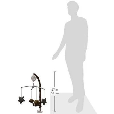 Bacati - Football Brown/Grey Musical Mobile 1 Bacati - Football Brown/Grey Musical Mobile
