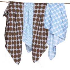 Bacati - Ikat Blue/Chocolate Swaddling Muslin Blankets Set Of 4 6 Bacati - Ikat Blue/Chocolate Swaddling Muslin Blankets Set Of 4 -Nursery Nest Deals Store GUEST 580a7005 5fa9 423a a7bd a6b07441f14b