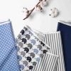 Bacati - Elephants Blue/Navy/Gray 4 Pc Crib Bedding Set With Diaper Caddy