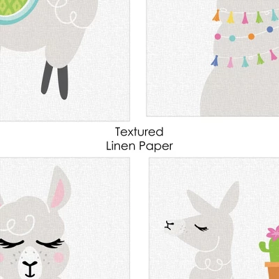 Big Dot Of Happiness Whole Llama Fun - Unframed Llama Fiesta Nursery And Kids Room Linen Paper Wall Art - Set Of 4 - Artisms - 8 X 10 Inches 5 Big Dot Of Happiness Whole Llama Fun - Unframed Llama Fiesta Nursery And Kids Room Linen Paper Wall Art - Set Of 4 - Artisms - 8 X 10 Inches - Image 5