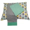 Bacati - Elephants Mint Yellow Gray 3 Pc Toddler Bed Sheet Set