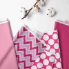 Bacati - MixNMatch Pink Chevron Dots 3 Pc Toddler Sheet Set