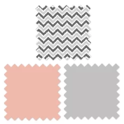 Bacati - Ikat Dots Stripes Coral Gray 10 Pc Crib Set With Long Rail Guard Cover & 4 Muslin Swaddling Blankets -Nursery Nest Deals Store GUEST 5cf1a903 779a 427a a0ff fbbd51529f01 1