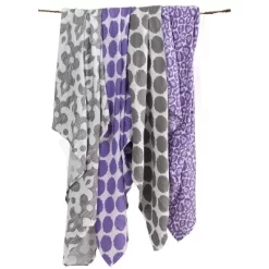 Bacati - Ikat Lilac/Gray Dots/Leopard Swaddling Muslin Blankets Set Of 4 6 Bacati - Ikat Lilac/Gray Dots/Leopard Swaddling Muslin Blankets Set Of 4 -Nursery Nest Deals Store GUEST 5ea56fb8 71e0 4b7c a71f 51491fb06aee