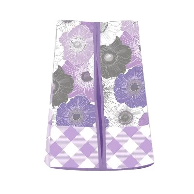 Bacati - Watercolor Floral Purple Gray 10 Pc Girls Crib Bedding Set With 2 Crib Fitted Sheets 5 Bacati - Watercolor Floral Purple Gray 10 Pc Girls Crib Bedding Set With 2 Crib Fitted Sheets - Image 5