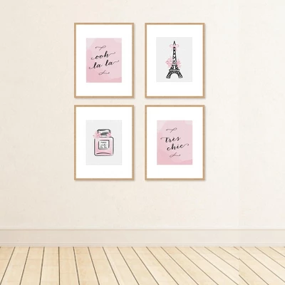Big Dot Of Happiness Paris, Ooh La La - Unframed Eiffel Tower Nursery And Kids Room Linen Paper Wall Art - Set Of 4 - Artisms - 8 X 10 Inches 2 Big Dot Of Happiness Paris, Ooh La La - Unframed Eiffel Tower Nursery And Kids Room Linen Paper Wall Art - Set Of 4 - Artisms - 8 X 10 Inches - Image 2