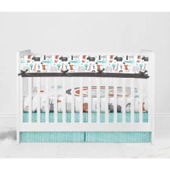 Bacati - Jungle Safari Aqua Orange Gray 6 Pc Cotton Crib Bedding Set With Long Rail Guard Cover 16 Bacati - Jungle Safari Aqua Orange Gray 6 Pc Cotton Crib Bedding Set With Long Rail Guard Cover -Nursery Nest Deals Store GUEST 659e1928 cf4a 4902 ae0b 5c053f4c772e