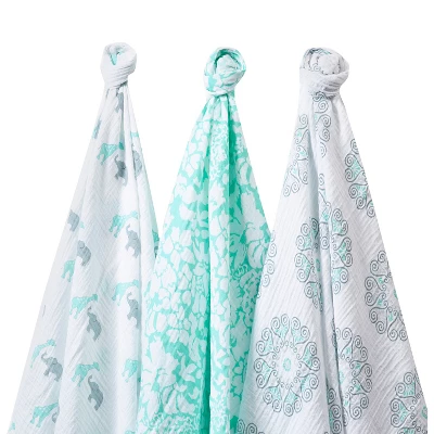 SwaddleDesigns Swaddle Blankets - 3 Pack 5 SwaddleDesigns Swaddle Blankets - 3 Pack - Image 5