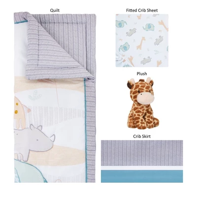 Sammy & Lou Safari Baby Crib Bedding Set - 4pc 1 Sammy & Lou Safari Baby Crib Bedding Set - 4pc