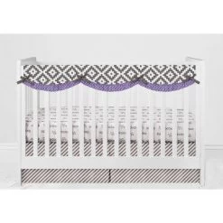 Bacati - Love Gray Lilac 10 Pc Crib Bedding Set With Long Rail Guard Cover -Nursery Nest Deals Store GUEST 6ae77738 1c49 4cbb aca5 3be344ba8076
