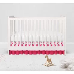 Bacati - MixNMatch Pink Dots 3 Layer Crib/Toddler Ruffles/skirt -Nursery Nest Deals Store GUEST 6d256474 aff1 4c3d 9fd2 d5bd0373f9b5