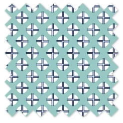 Bacati - Noah Dots/Cross Mint/Navy Crib/Toddler Bed Skirt
