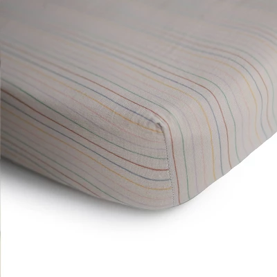 Mushie Extra Soft Muslin Crib Fitted Sheet 14 Mushie Extra Soft Muslin Crib Fitted Sheet - Image 14