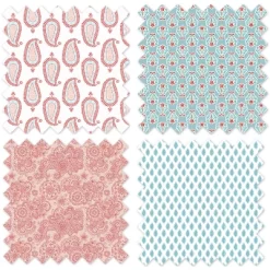 Bacati - Sophia Paisley Aqua/Coral 3 Layer Crib/Toddler Bed Skirt -Nursery Nest Deals Store GUEST 70d08d04 50b6 47d5 8dca d81964fb3b85