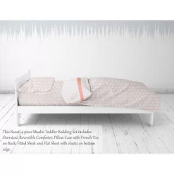 Bacati - Petals/Floral Coral Girls Muslin 4 Pc Toddler Bedding Set -Nursery Nest Deals Store GUEST 723ba766 225b 40f5 a6ca bf1c619b24cb