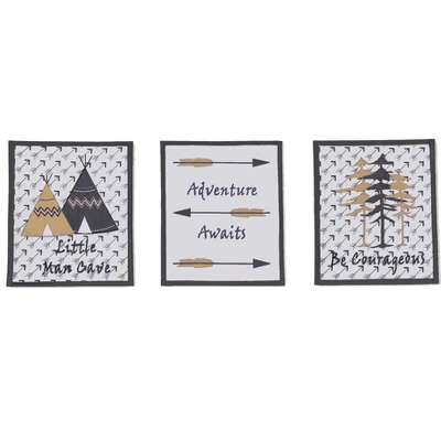 Bacati - Woodlands Forest Animals Beige/Grey 10 Pc Crib Bedding Set With 2 Crib Fitted Sheets 4 Bacati - Woodlands Forest Animals Beige/Grey 10 Pc Crib Bedding Set With 2 Crib Fitted Sheets - Image 4