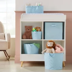 Quilted Fabric Diaper Caddy - Blue - Cloud Island™