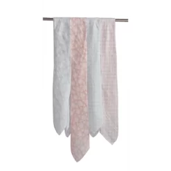 Bacati - Petals/Floral Muslin Swaddling Blankets Set Of 4 Aqua/Coral -Nursery Nest Deals Store GUEST 75b8a8d3 6ca2 41cf 9f8a 9fc2b5a85ac0
