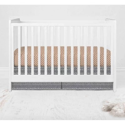 Bacati - Owls In The Woods Beige/Gray 6 Pc Crib Bedding Set With Long Rail Guard Cover 5 Bacati - Owls In The Woods Beige/Gray 6 Pc Crib Bedding Set With Long Rail Guard Cover - Image 5
