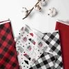 Bacati - Lumberjack Red Black Gray 4 Pc Crib Bedding Set With Diaper Caddy