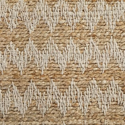 Handwoven Eco-Friendly Jute And Cotton Chevron Tassel Indoor Area Rug Or Runner By Blue Nile Mills 5 Handwoven Eco-Friendly Jute And Cotton Chevron Tassel Indoor Area Rug Or Runner By Blue Nile Mills - Image 5