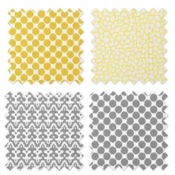 Bacati - Ikat Yellow/Gray Dots/Giraffe Swaddling Muslin Blankets Set Of 4 -Nursery Nest Deals Store GUEST 7a3da84e 33ad 4c89 8381 291195edd2a8
