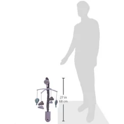 Bacati - Clouds In The City Mint//Gray Musical Mobile