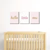 Big Dot Of Happiness Hello Little One - Pink And Gold - Baby Girl Nursery Wall Art & Kids Room Decor - Gift Ideas - 7.5 X 10 Inches - Set Of 3 Prints