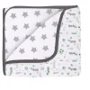Bacati - Boys Soccer Muslin Green Gray 8 Pc Crib Bedding Set With Long Rail Guard Cover