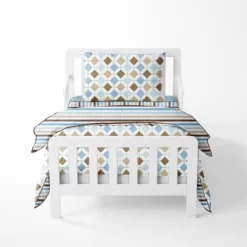 Bacati - Mod Dia/Strps Aqua Crib Or Toddler Bed Skirt -Nursery Nest Deals Store GUEST 7de156fb 1078 4b5c bbc8 5f8f5ce9e844