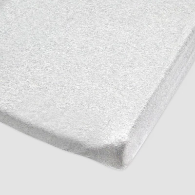 Honest Baby Organic Cotton Changing Pad Cover - Light Heather Gray 1 Honest Baby Organic Cotton Changing Pad Cover - Light Heather Gray