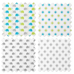 Bacati - Elephants Aqua/Lime/Gray Muslin Swaddling Blankets Set Of 4 7 Bacati - Elephants Aqua/Lime/Gray Muslin Swaddling Blankets Set Of 4 -Nursery Nest Deals Store GUEST 81176c6b a7f0 4c46 a1ad 862889a47ce2