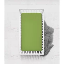 Bacati - Solid Dark Green 100 Percent Cotton Universal Baby US Standard Crib Or Toddler Bed Fitted Sheet -Nursery Nest Deals Store GUEST 81bf3833 ad1e 4b3b 9300 84958178a5f6