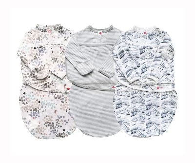 Embe 0-3mo Long Sleeve Swaddle Sack, Convertible, Arms-In/Arms-Out, Legs-In/Legs-Out, 3-Pack 8 Embe 0-3mo Long Sleeve Swaddle Sack, Convertible, Arms-In/Arms-Out, Legs-In/Legs-Out, 3-Pack - Image 8