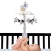 Lambs & Ivy Jungle Party Gray Animals Musical Baby Crib Mobile Soother Toy