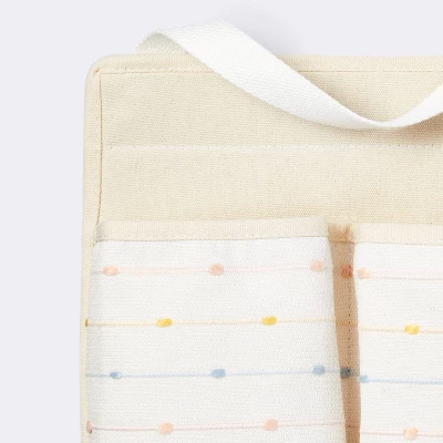 Wall Hanging Storage With Slub Stitching - Cream - Cloud Island™ 2 Wall Hanging Storage With Slub Stitching - Cream - Cloud Island™ - Image 2