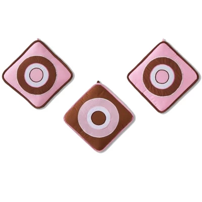 Bacati - Mod Dots Stripes Pink Fuschia Beige Chocolate 10 Pc Crib Bedding Set With Long Rail Guard Cover 2 Bacati - Mod Dots Stripes Pink Fuschia Beige Chocolate 10 Pc Crib Bedding Set With Long Rail Guard Cover - Image 2