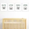 Big Dot Of Happiness Koala Cutie - Unframed Bear Nursery Wall Art And Kids Room Decor Linen Paper Wall Art - Set Of 4 - Artisms - 8 X 10 Inches