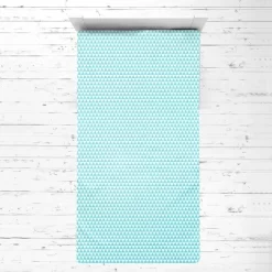 Bacati - Liam Triangles Aqua Muslin 3 Pc Toddler Bed Sheet Set