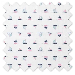Bacati - Little Sailor Boats Girls Muslin 100 Percent Cotton Universal Baby US Standard Crib Or Toddler Bed Fitted Sheet -Nursery Nest Deals Store GUEST 8c611314 7787 4982 9a03 03d43af3d136