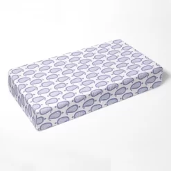 Bacati - Paisley Printed Purple Aqua Teal 100 Percent Cotton Universal Baby US Standard Crib Or Toddler Bed Fitted Sheet