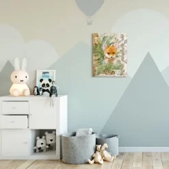 Stupell Industries Nursery Red Fox Forest Animal Children's Illustration