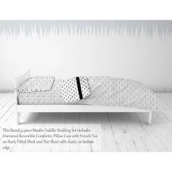 Bacati - Love/Hearts Muslin 4 Pc Toddler Bedding Set, Black -Nursery Nest Deals Store GUEST 96a8d6d2 0def 4230 814e df35a6e51d13